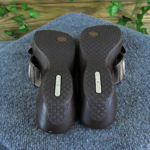 Cole Haan Women's NikeAir Slide Bronze Leather Sz 8.5 Medium Gently Used 2025 - Picture 5 of 6